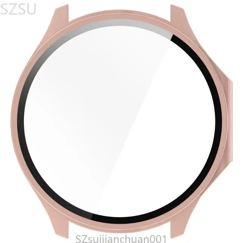 SZSU Watch Case с измельченной стеклянной пленкой для просмотра 3 Protector Cover Watch Scrector Protector Film SmartWatch Shell
