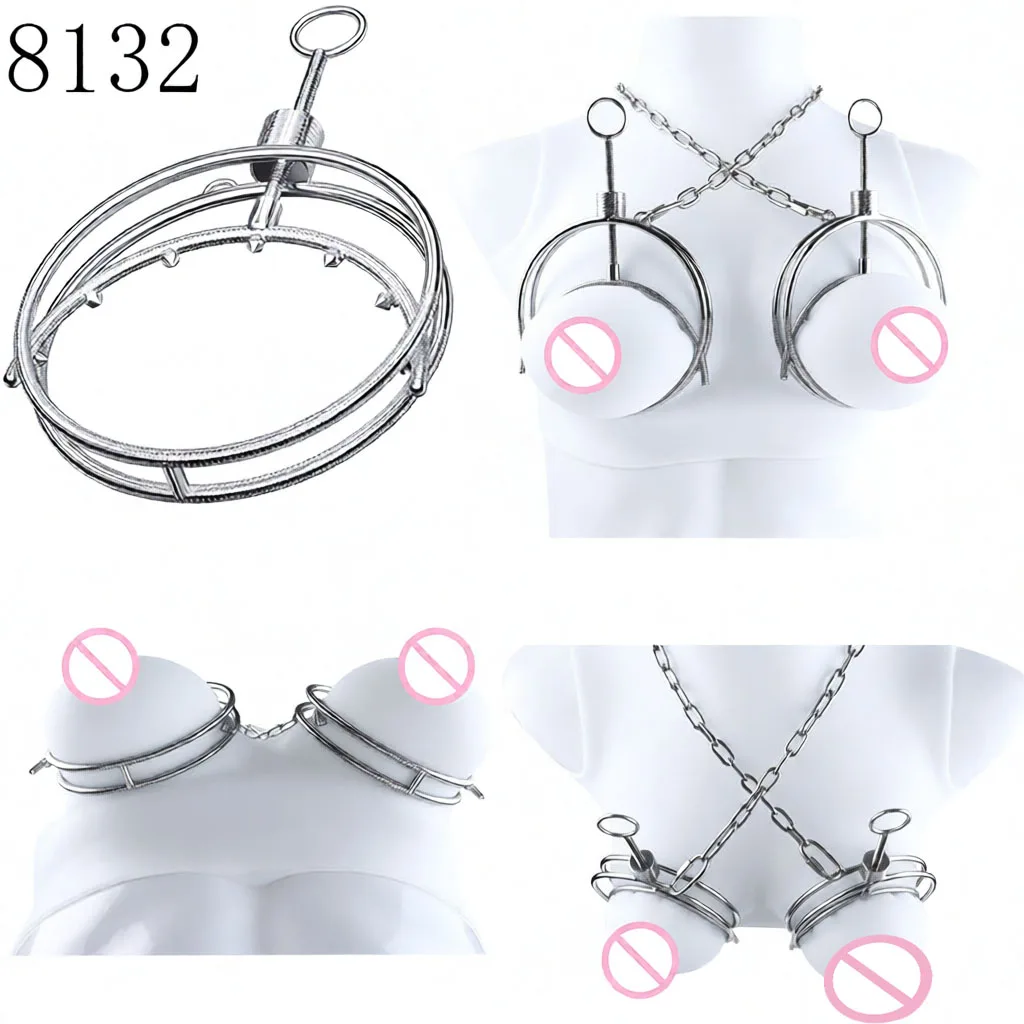 QKKQ الفولاذ المقاوم للصدأ الصدر المشبك و ضبط النفس الثدي عبودية الحلمة تحفيز متعة BDSM الجنس لعب للنساء الرجال لعبة الكبار #6