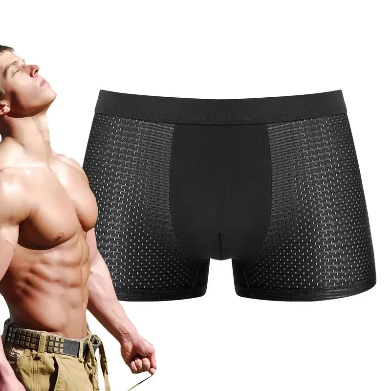 

Mens Boxer Briefs Moisture Wicking Men's Underwear Soft And Breathable Cotton Underwear With Comfort Flex Waistband Short-leg