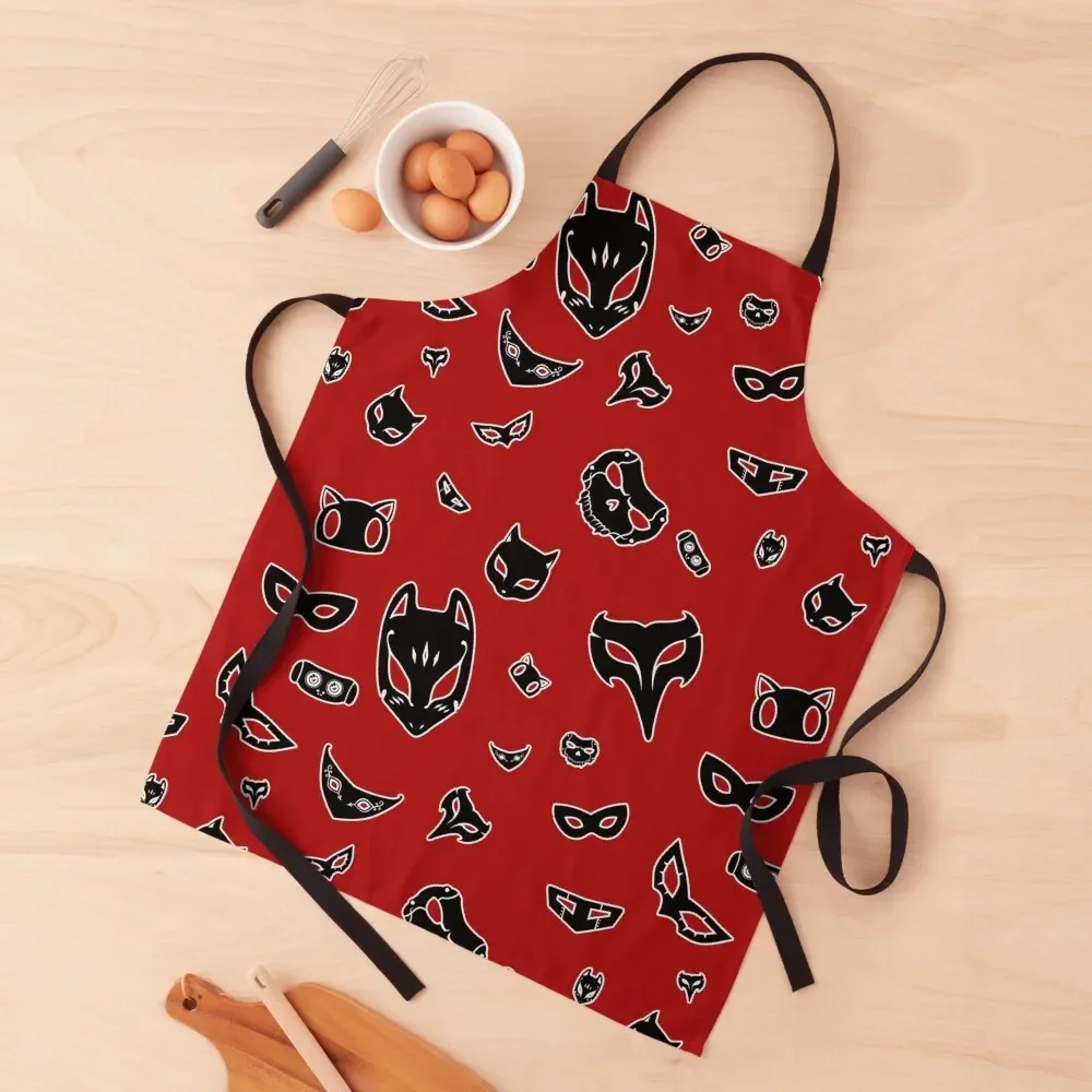 

Persona 5 Royal Phantom Thief Mask Pattern Apron Hairdresser painters Chef jacket men Apron