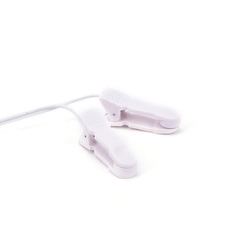 1Pc Electrode Lead Wires with 2 Ear Clips for Tens Therapy Machine Massager 2.5mm!~