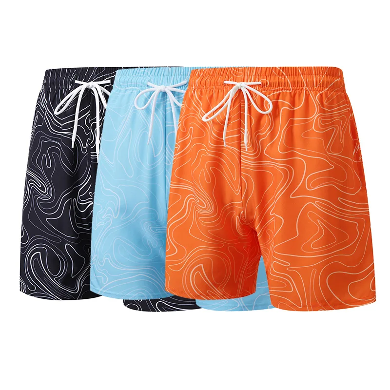 

TRAF The Engine of Summer! Men's Quick-Drying Drawstring Shorts with a Line Pattern That Ignites Summer Fashion.