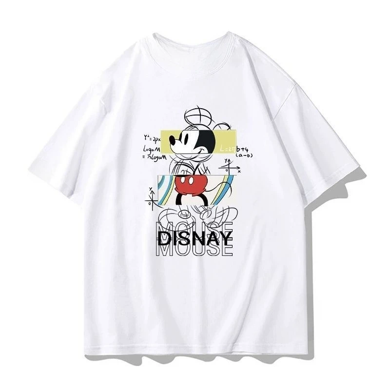 ميكي ماوس 2025 تي شيرت قطني أنيق لصيف 2025 نمط الشارع ديزني طباعة ملابس غير رسمية للرجال #5