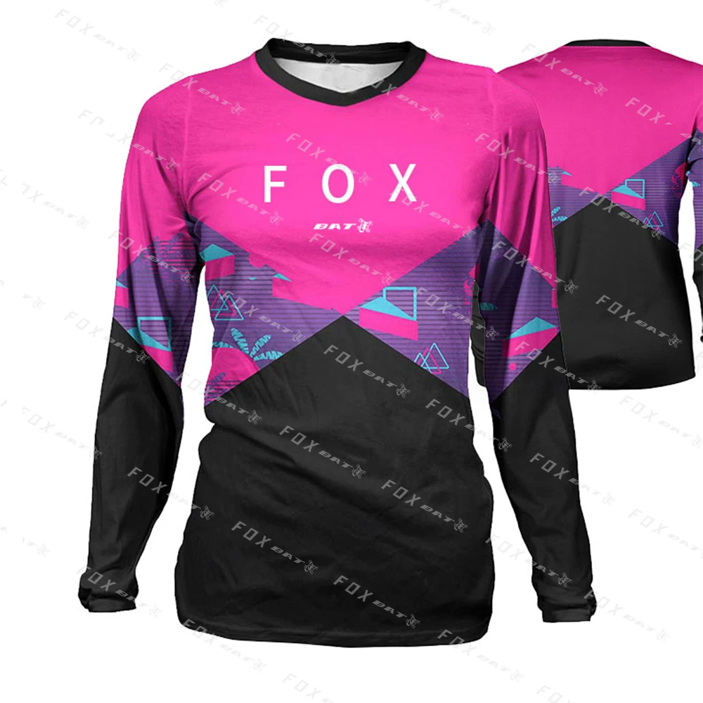 

Bat Fox MTB T Shirt Woman's Cycling Jersey Mountain Biking Motocross Clothing Motocross Mountain Enduro Bike Clothing Downslope