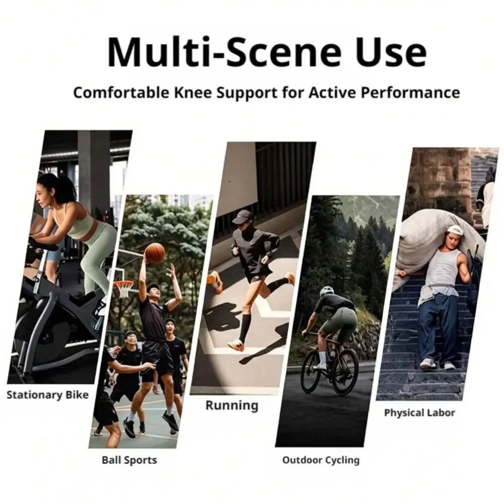 Adjustable Knob Sports Knee Brace With Patella Pad Spring Support Compression Knee Sleeve, Meniscus Relief Protective Leg Guard