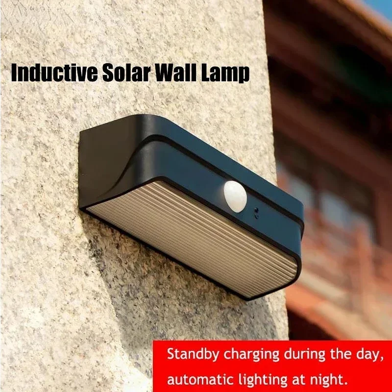 

Modern Simplicity Solar Wall Lamps LED Human Sensing Garden Courtyard Lighting Intelligent Waterproof Fence Exterior Porch Light