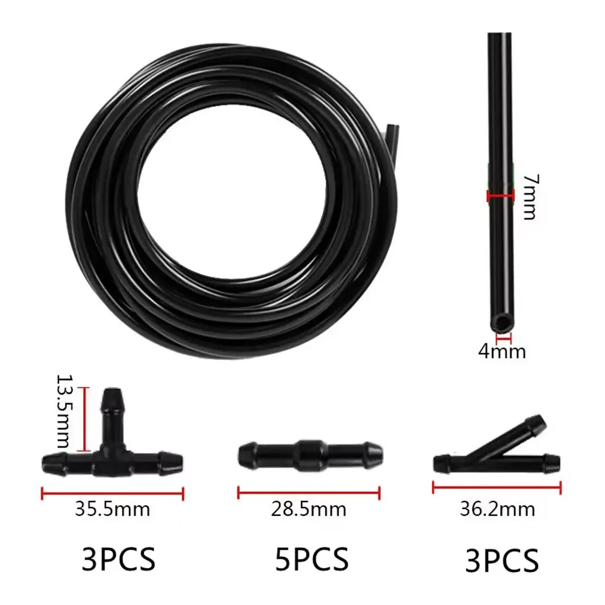 1 Set Of Windshield Cleaning Hose Connector T Y I Type Pipe Splitter Connector Car Windshield Washer Hose With Connector Parts