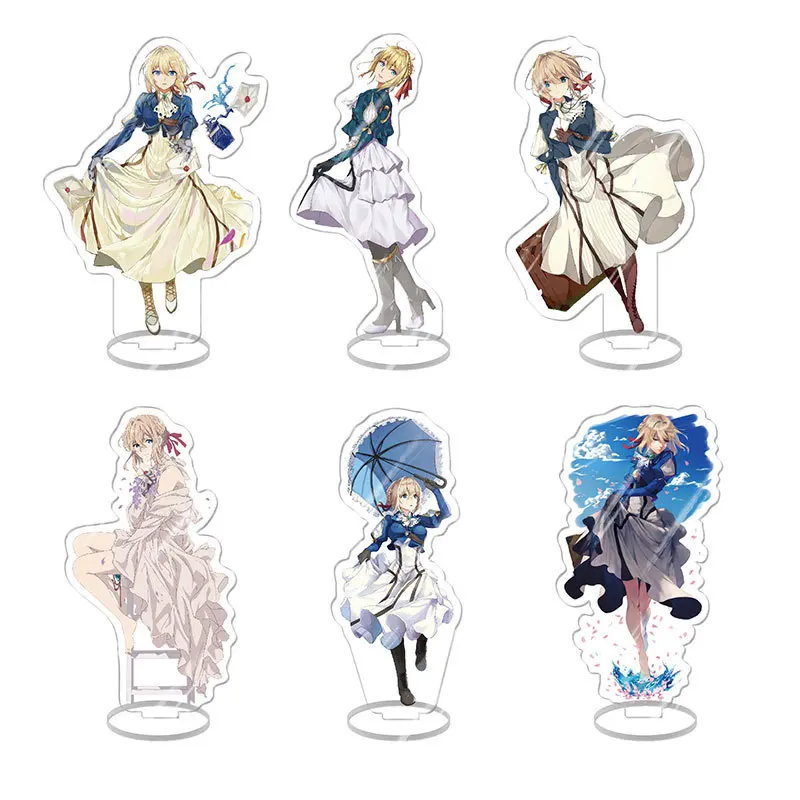 16CM Anime Violet Evergarden Acrylic Stand Model Toys Laser Figure Decoration Action Collectible Toy