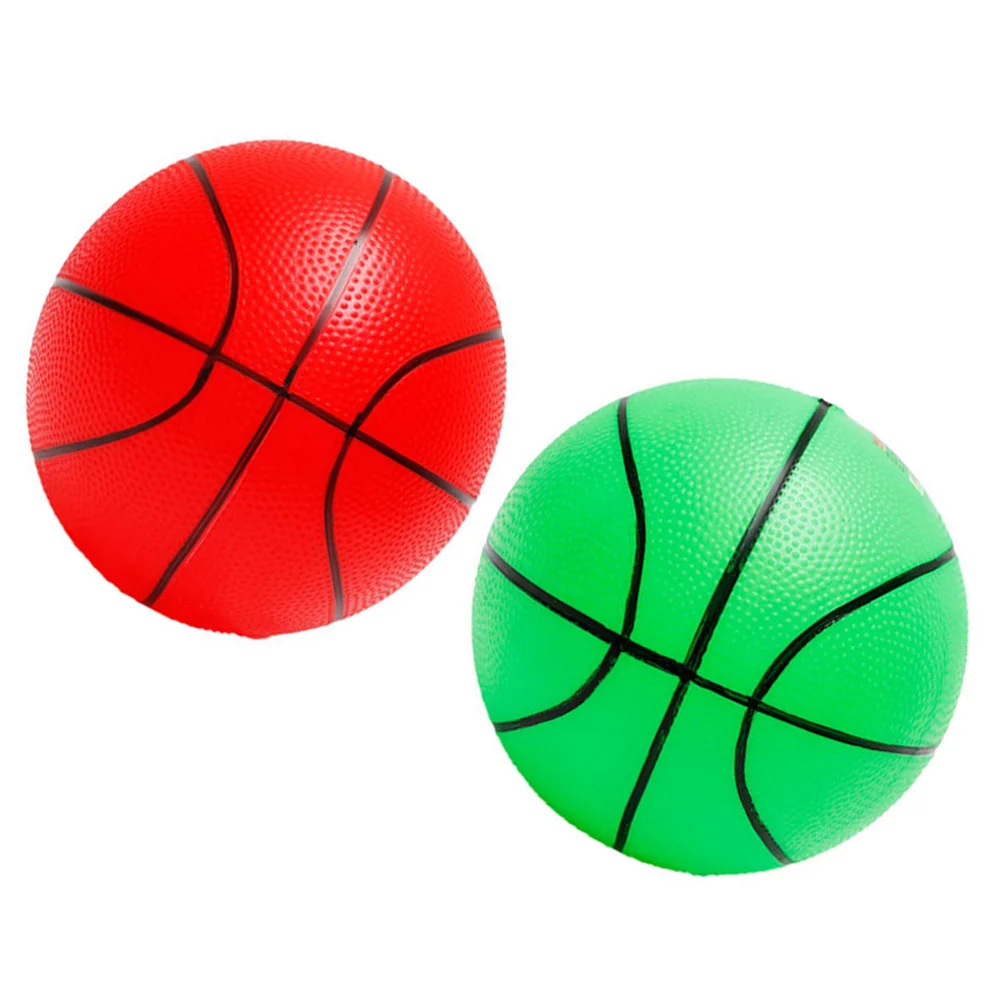 قطعتان من ألعاب كرة السلة خفيفة الوزن وسميكة من مادة PVC لعبة كرة السلة الممتعة للأطفال والأطفال بألوان عشوائية #3