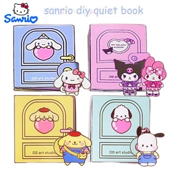 Fun Sanrio Quiet Book Anime Hello Kitty Melody Kuromi Pochacco Cinnamoroll Cartoon Character DIY Decompression Toys Kids Gifts