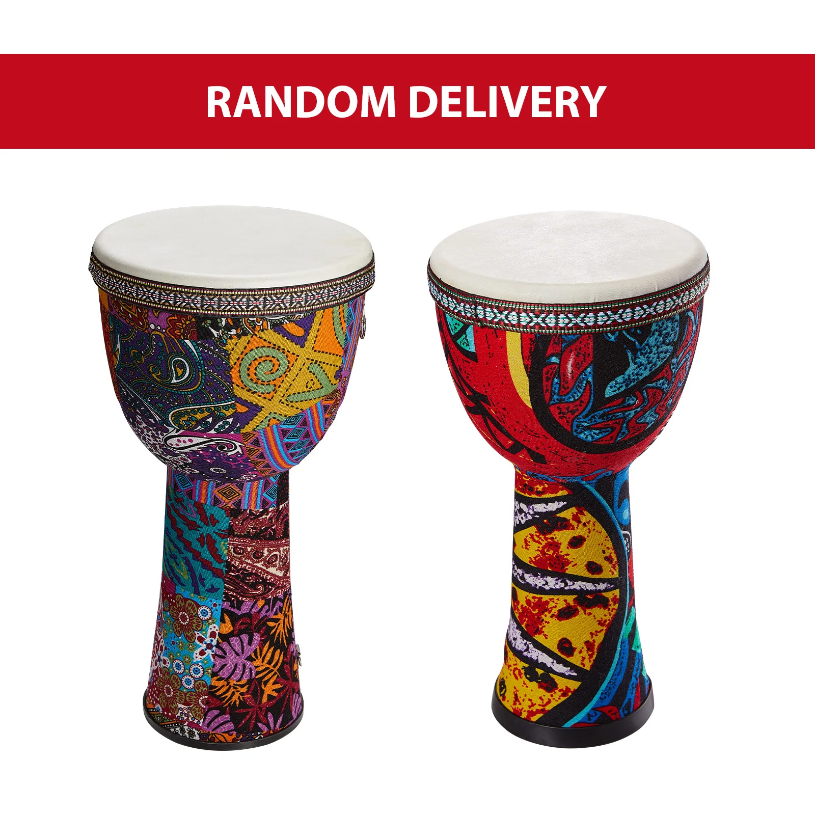 8 Inch African Drum Large 8 Hand Drum PVC Drum Body Lightweight Hand Drum Percussion Bongo Drum Suitable for Adult Beginners view 6