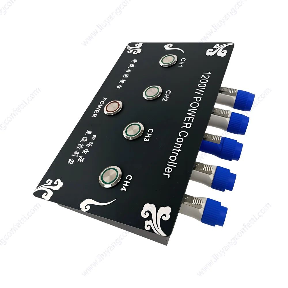 SFX 4 Channel Power Controller Mini Console Stage Machine DJ Portable for Spark Flame CO2 Jet Machine Gender Reveal Event Rent