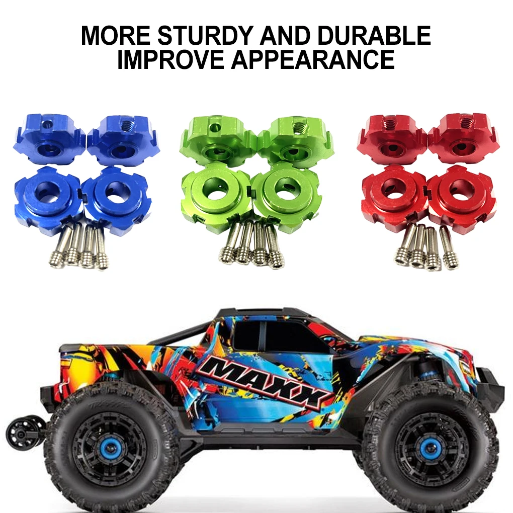 RCGOFOLLOW Aluminum Alloy Wheel Hex Mount RC Upgrade Part Adapter For 1/10  MAXX RC Car Part RC Car Accessories view 4