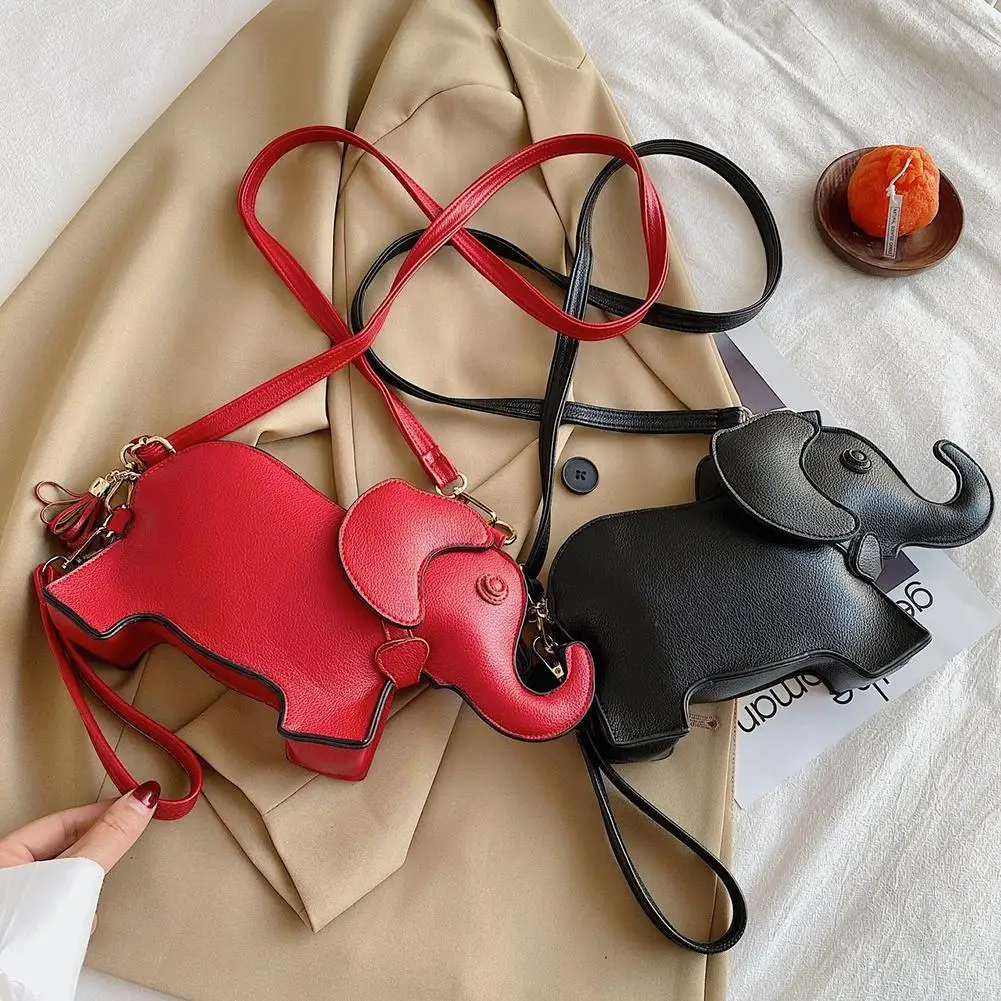 

Creative Women Messenger Bag Temperament Elephant Solid Color Classic Phone Key Shoulder Wristlet Bags for Shopping