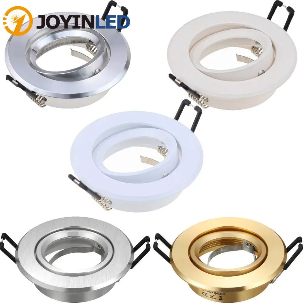 

4pcs Chrome/While/Silver/Golden Color GU10 MR16 Led Bracket Halogen/Led Spotlight Frame Spot Lamp Holder GU10 Downlight Fitting