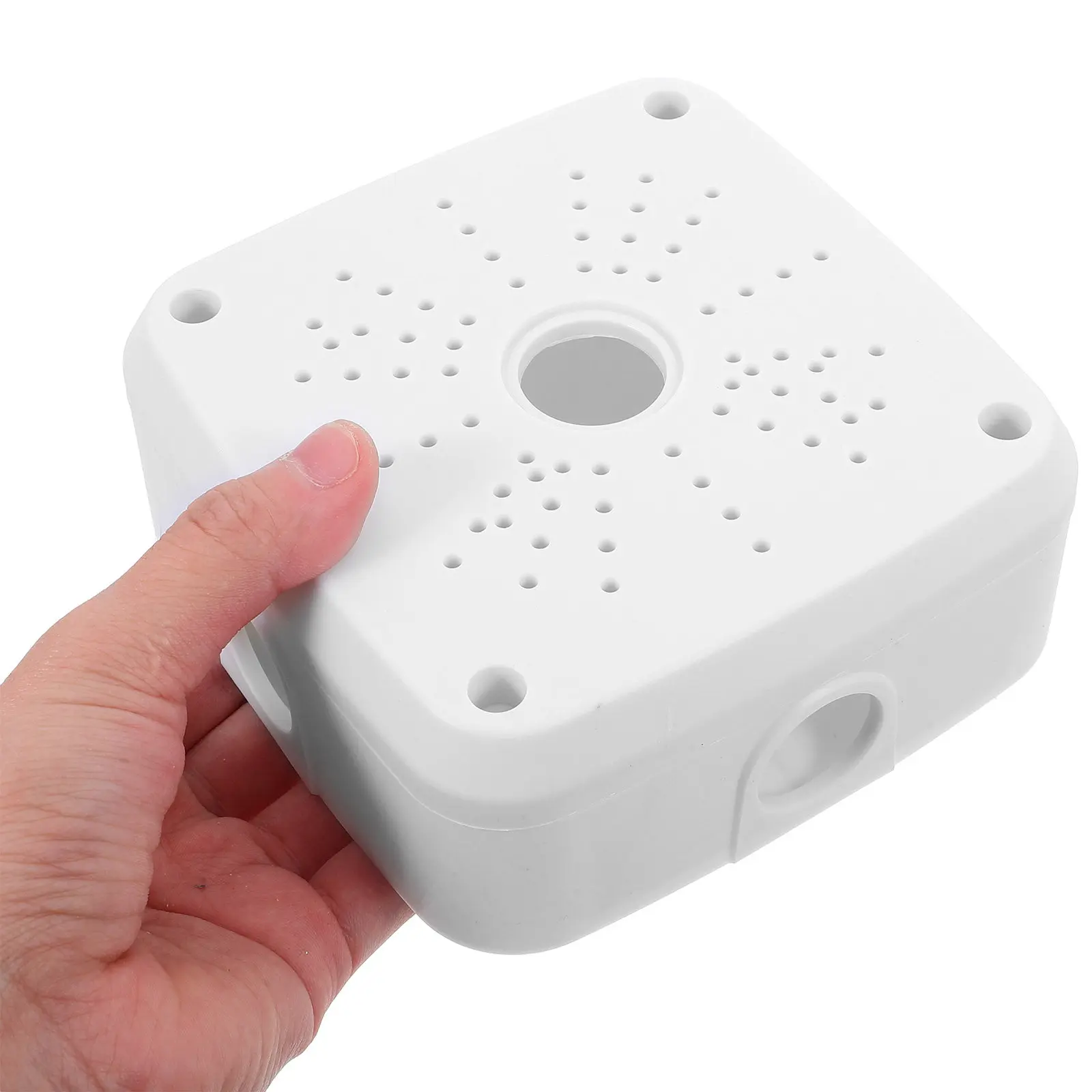 Junction Box for Security Camera Weather Resistant Plastic Housing Conceals Wires Easy Install Mount Bracket for Wide Angle