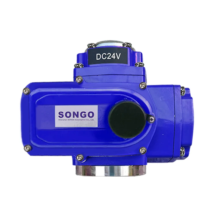 DC24V 60Hz 90 Degree Rotary QT Quarter Turn EX Explosion Proof On Off Motorized Electric Actuator