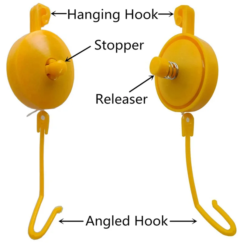 A97TPlant Yoyo Grow Hanger with Stopper, Adjustable Indoor Plant Support Yo Yo (Pack of 15)