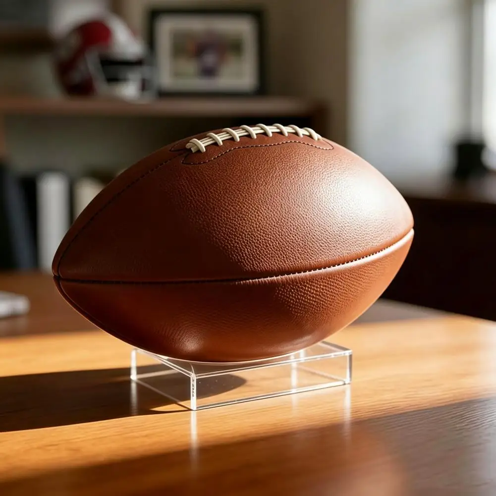 Rugby Ball Display Stand 2/4pcs Acrylic Football Display Stand Set Rugby Ball Holder Showcase Sports Memorabilia Rack for Fan
