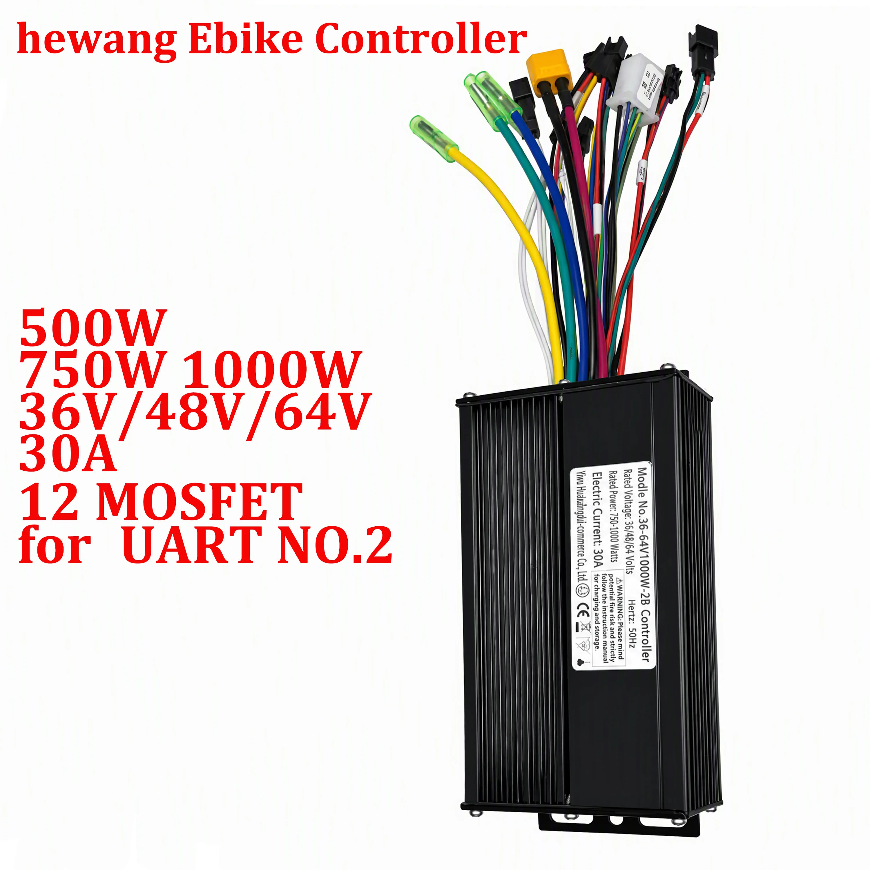 36V 48V 52V 60V 64V 30A 500W 750W 1000W Sine Wave Brushless Motor Controller for UART No. 2  E-bike Scooter rpair50