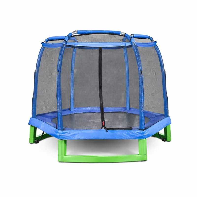 Outdoor Children Hexagonal Trampoline Safety Protective Net Mini Jumping Trampoline for Backyard Playground