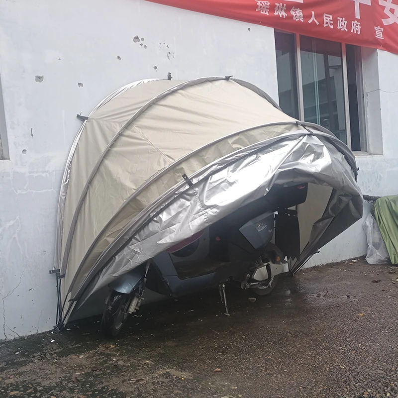 Imagem -02 - Tampa Portátil Fácil Acesso Motocicleta Tenda Permanente Instalar na Parede ou Cerca Tendas de Bicicleta Tenda de Armazenamento Economizadora de Espaço