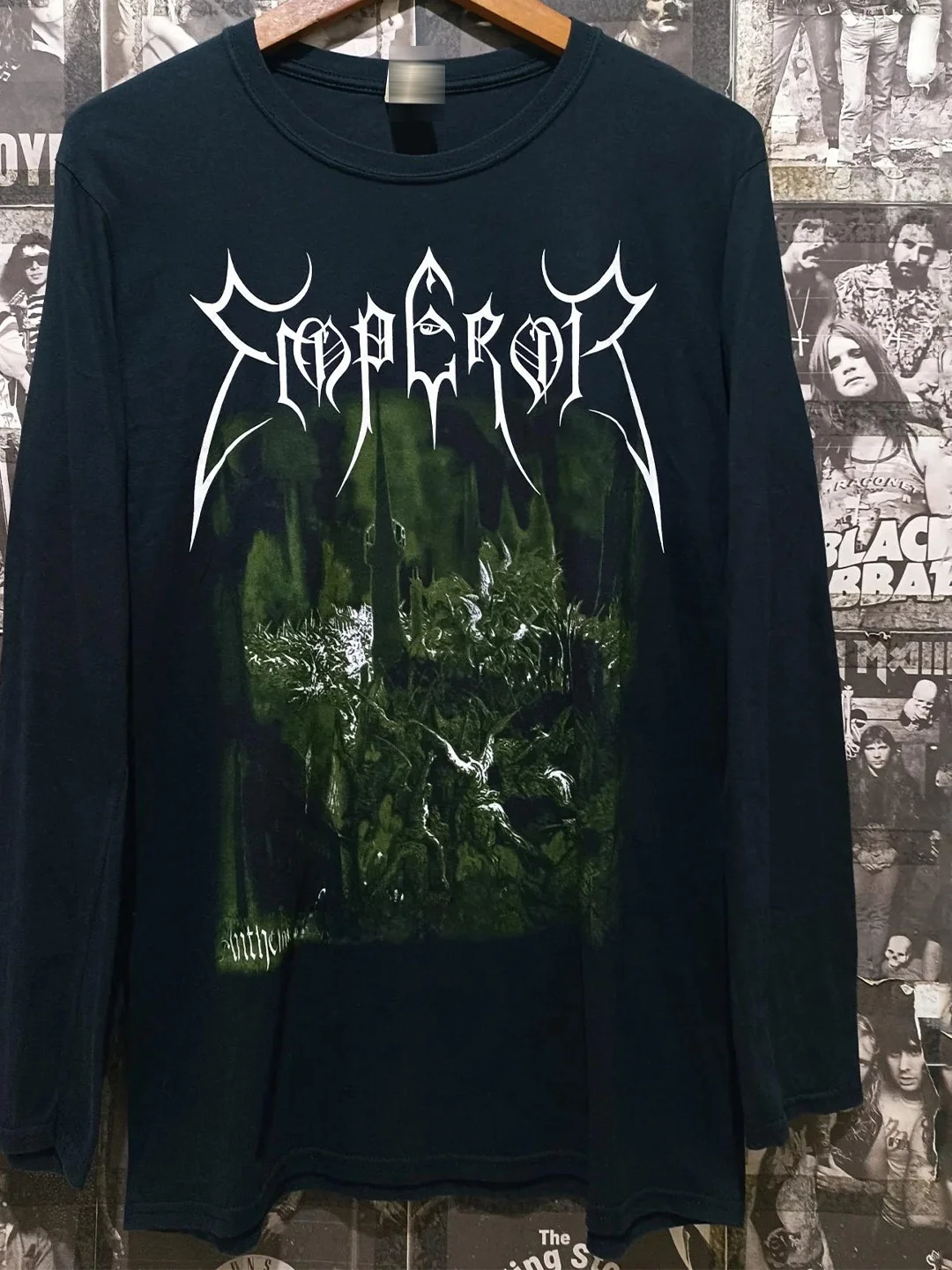 Emperor Band American Dark Style Long Sleeve T-Shirt Vintage Black Metal Pure Cotton Casual Top for Youth Breathable Print De...