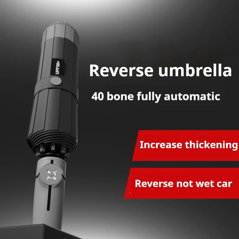 

Большой 10-костный автоматический ветрозащитный зонт, компактный складной зонт для бизнеса, повседневный усиленный ветрозащитный зонт от солнца на открытом воздухе