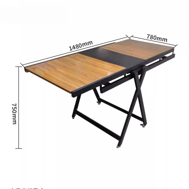 Shelf edge dining table folding flower stand modern simple flip creative multi-functional deformation dining table 6