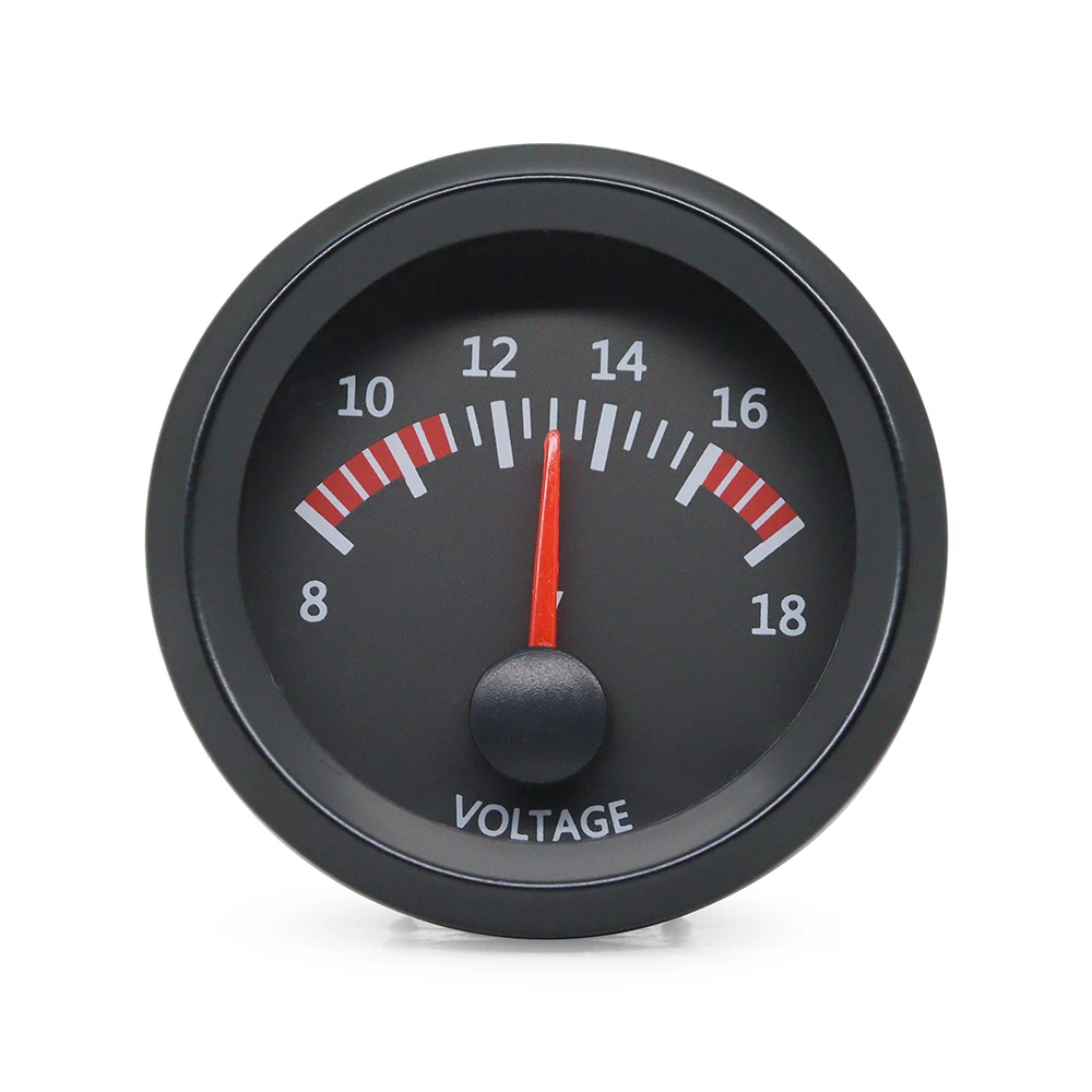 52MM Gauge 12V Water Temp Olietemperatuurmeter Oliedruk Brandstof Voltmeter Lucht Brandstofverhouding Boost Uitlaat Temp Meter Zwart Gezicht Gauge