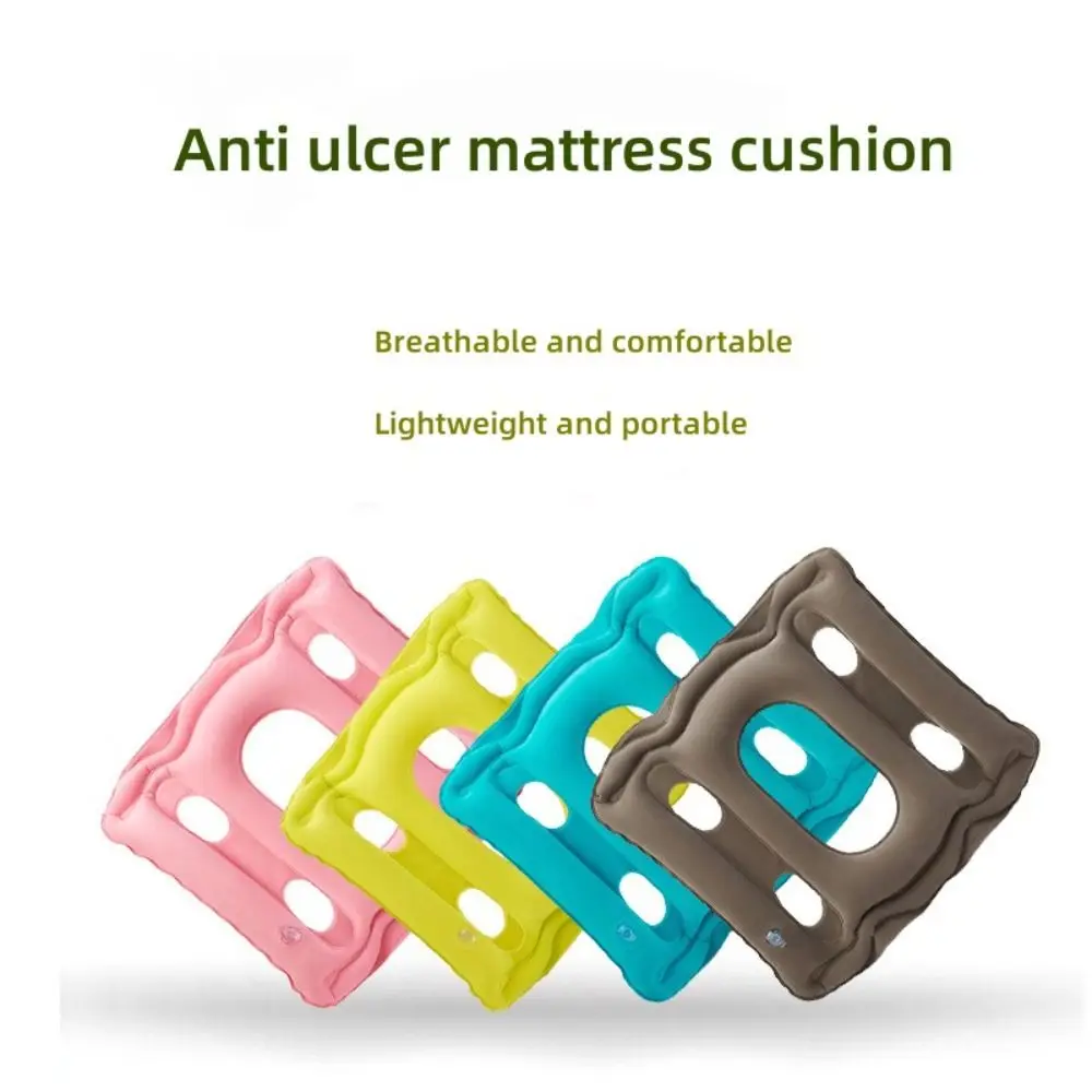 Pressure Relief Air Inflatable Seat Cushion Anti Decubitus Spine Protection Air Cushion Breathable Square Seat Cushion Car