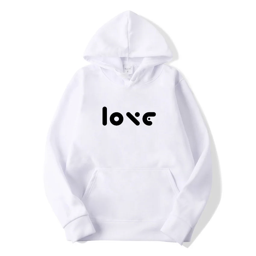 love Hoodie Men's and Women's Hip Hop Street Sweat Sweatshirt Reflective Letter Printed Fleece Super Dalian Hoodie Fashion