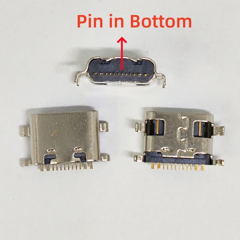 100pcs USB-3.1 USB Connector Type C Horizontal Mid Mount 16P Female 1.6mm through board 0.8mm for charger adapter DIY Type C