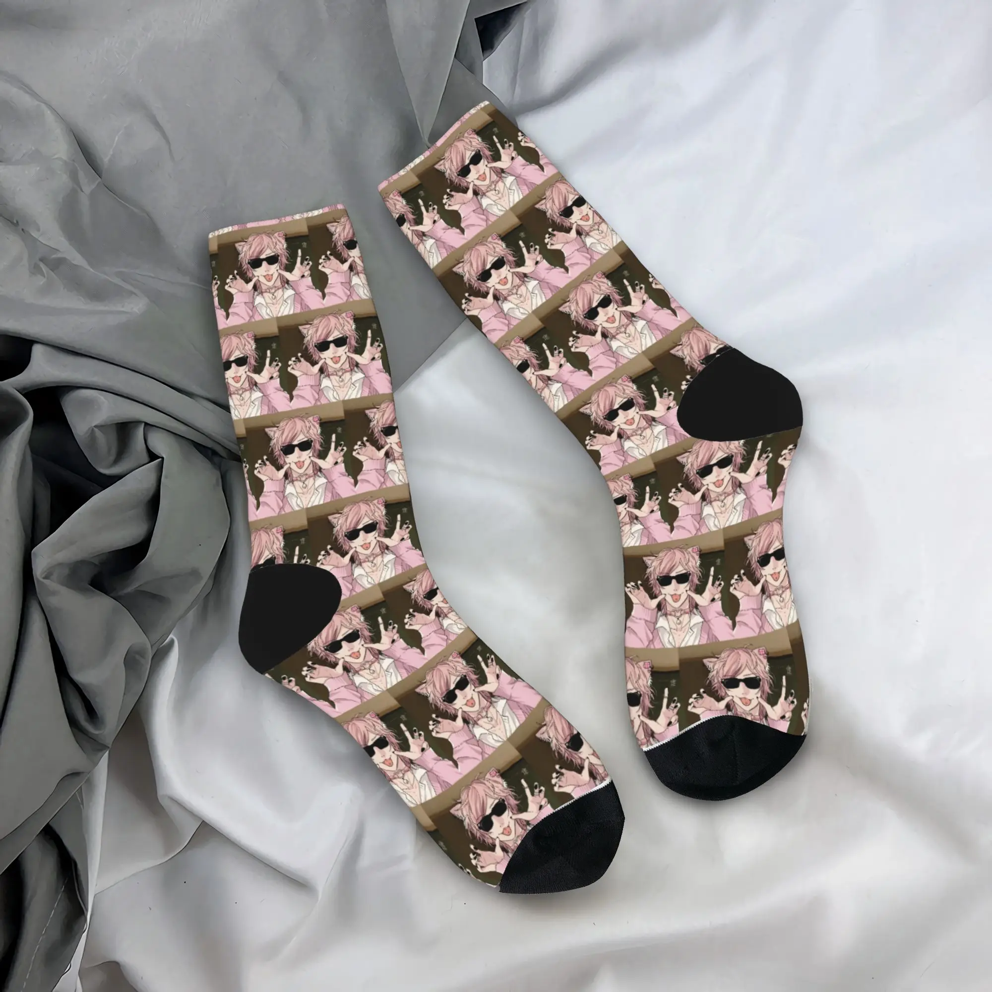 Yarichin B Club Yuri Stockings  Custom Trendy Socks Spring Anti Skid Socks Men's Cycling Warm Soft Socks