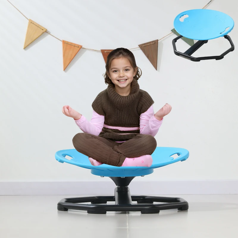 Rotating Sensory Integration Chair for Autistic Children Balance Exercise Tool Utilizing Plastic And Metal