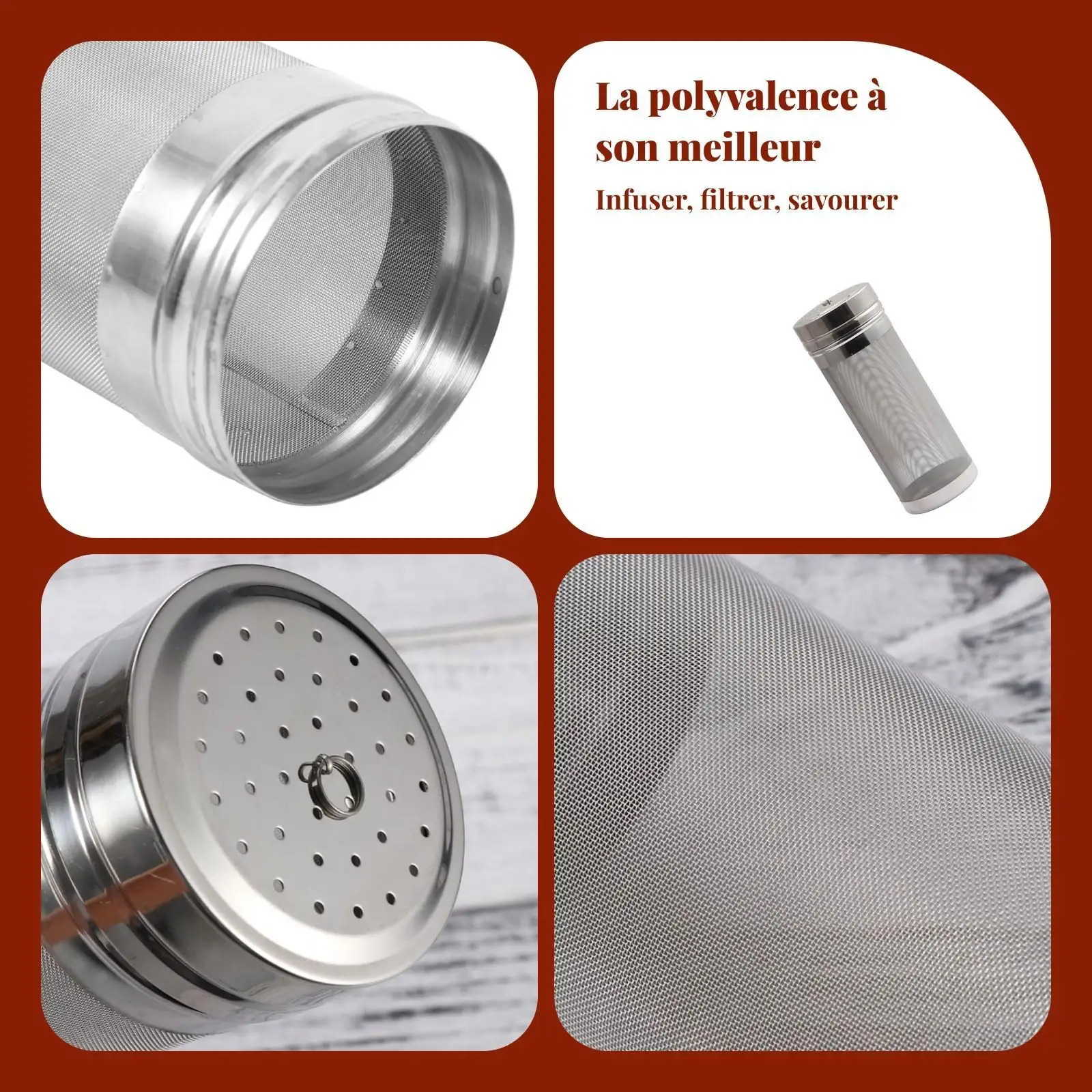 Rustproof Beer Brewing Hop Strainer Stainless Steel Mesh Filter for Homebrew Pot and Water Purifier