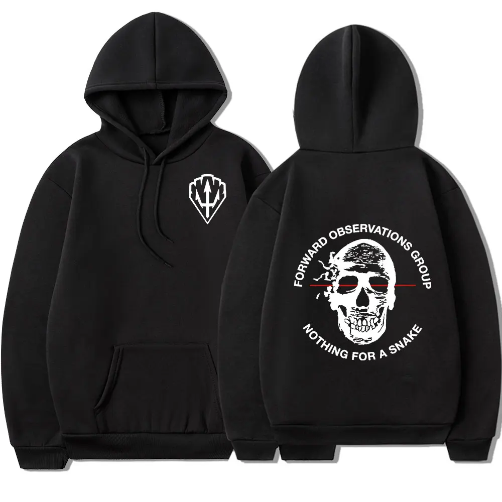 Gbrs Forward Observations Group Skull Hoodie Men's Vintage Punk Skeleton Gothic Sweatshirt Casual Long Sleeve Hoodies Streetwear