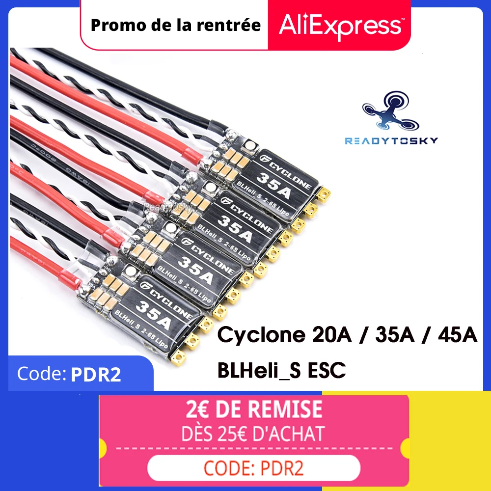Cyclone 20A BLHeli_S ESC DSHOT with LED for FPV Drone