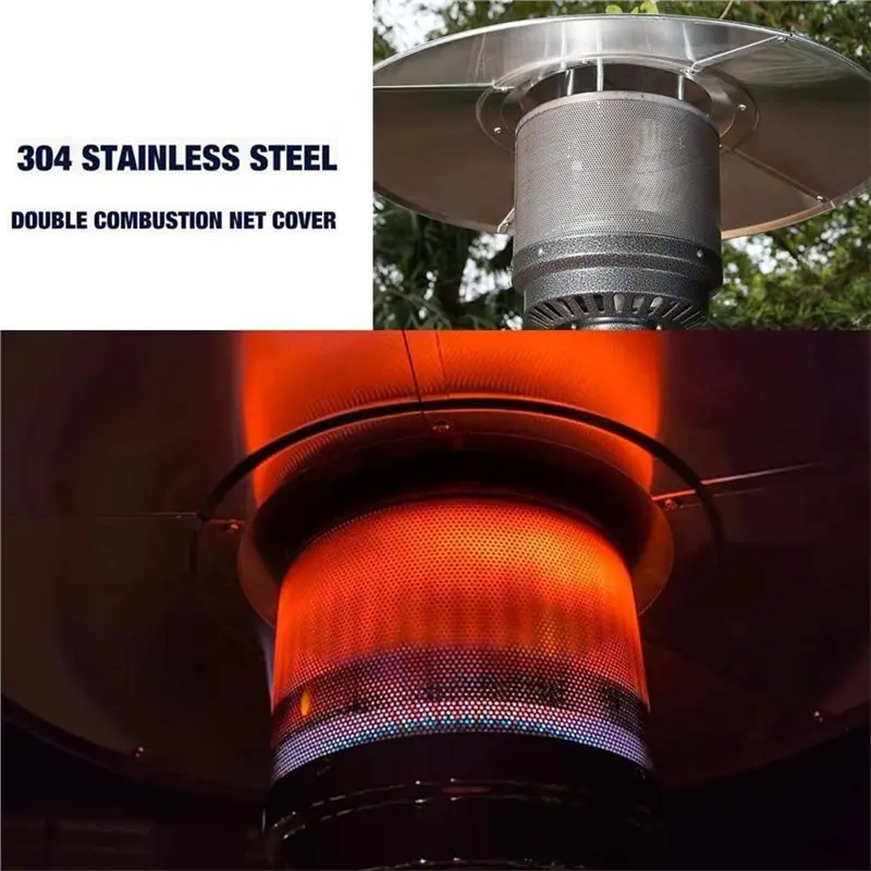 أجزاء استبدال سخان القمل غطاء شبكة الموقد الرئيسي شاشة باعث 304 شبكة مزدوجة من الفولاذ المقاوم للصدأ غير الصدأ لسخان الفناء #5