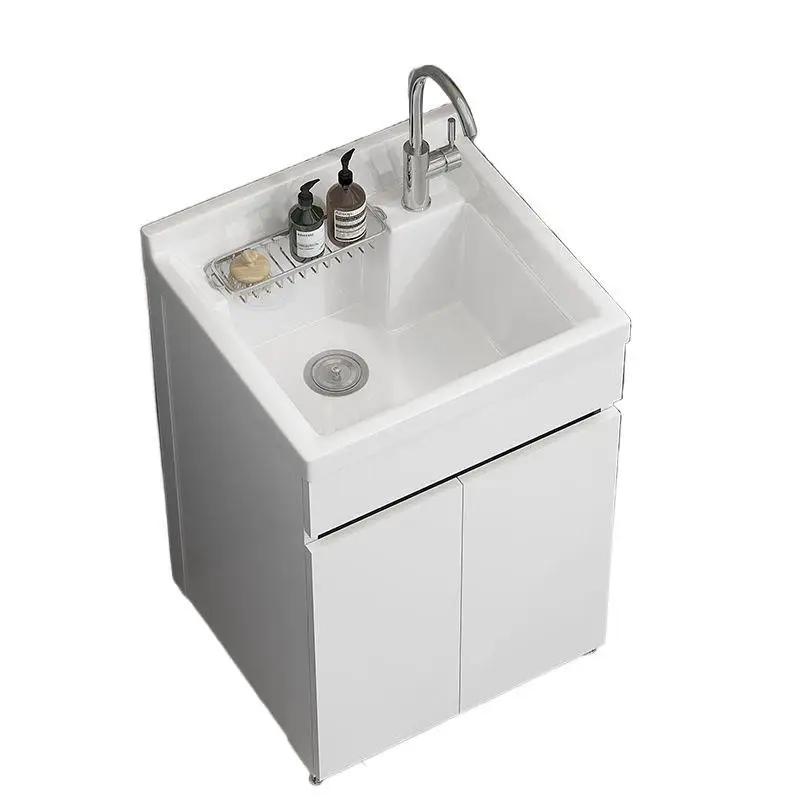

Balcony Honeycomb Aluminum Laundry Cabinet Combination Deepening Laundry Pool Ceramic Integrated Laundry Basin Household Large P