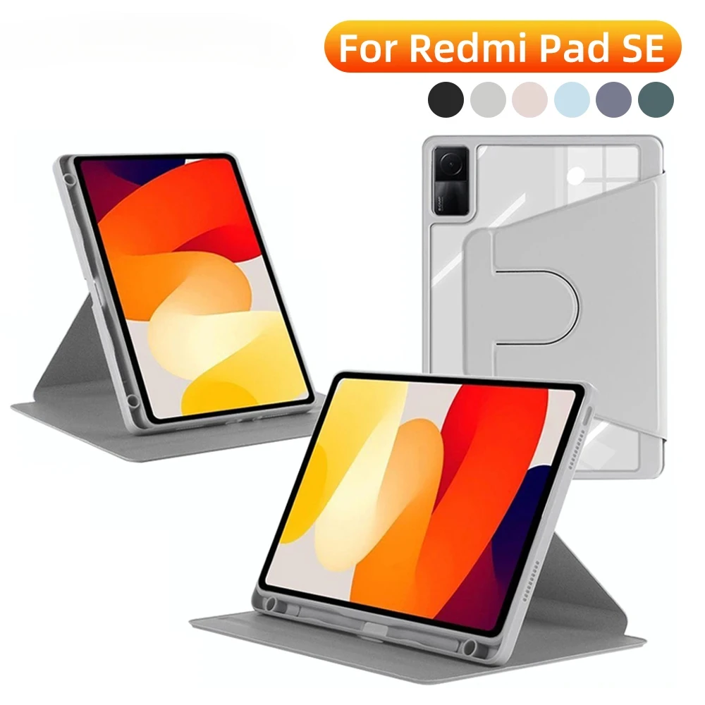 لشاومي باد 7 7 برو 11.2 بوصة ريدمي باد 8.4in برو 12.1 "360 °   دوران لغطاء Redmi Pad SE مقاس 11 بوصة من مادة TPU