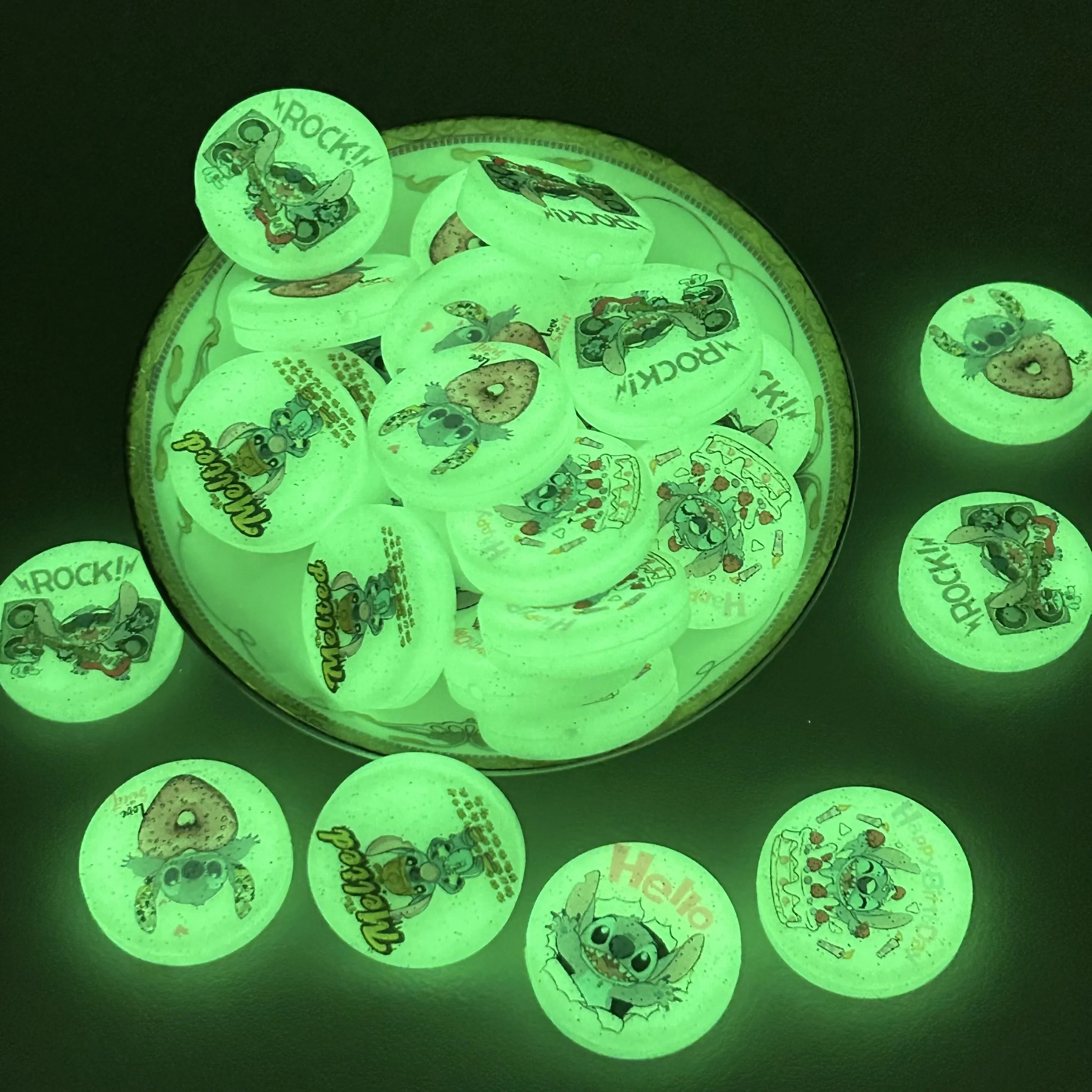 10PC DIY Cartoon Mini Silicone Luminous Beads Nipple Chain Bead Pen Bead Jewelry Accessories Focal Bead Food Grade Silicon Toys