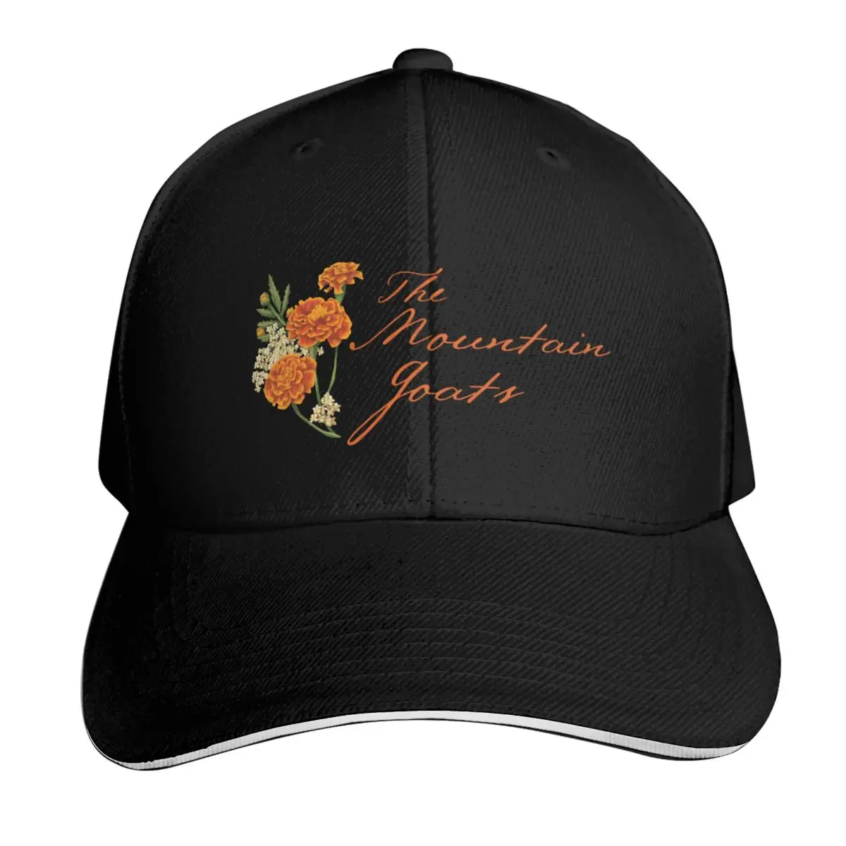 The Mountain Goats Floral Baseball Cap Strapback Dad Hat Six Panel Structured Crown Sun Protection UPF 50+
