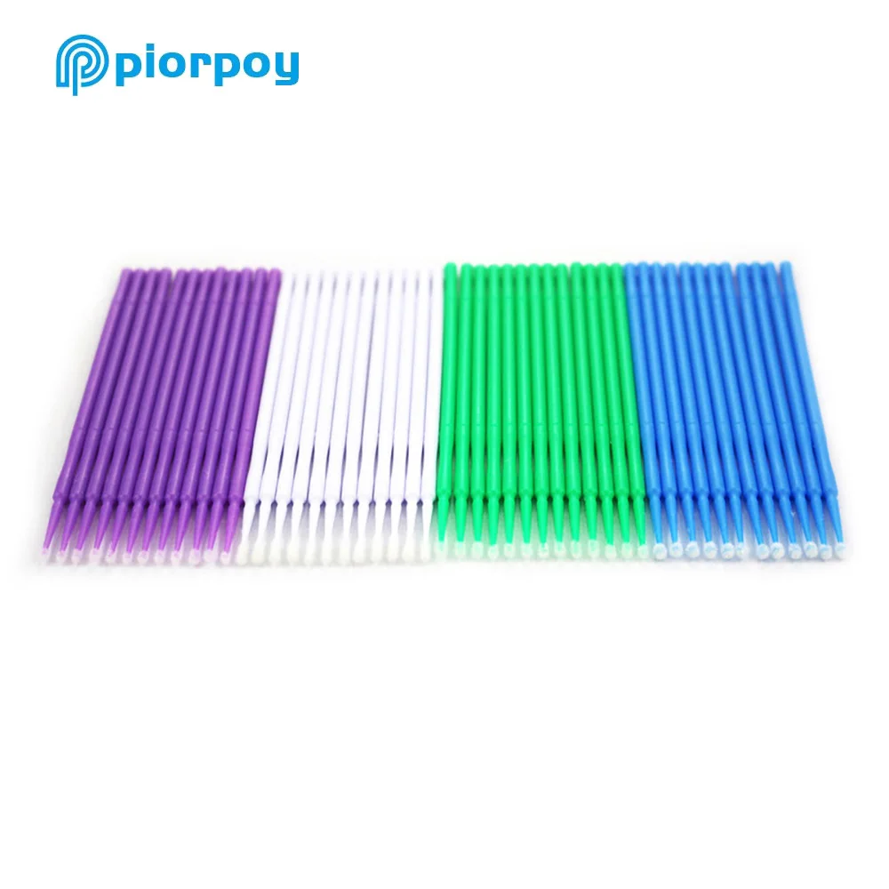 PIORPOY 400Pcs/Box Dental Micro Brush Dental Disposable Micro Applicator Bendable Long Shank Oral Teeth Whitening Extension Tool view 6