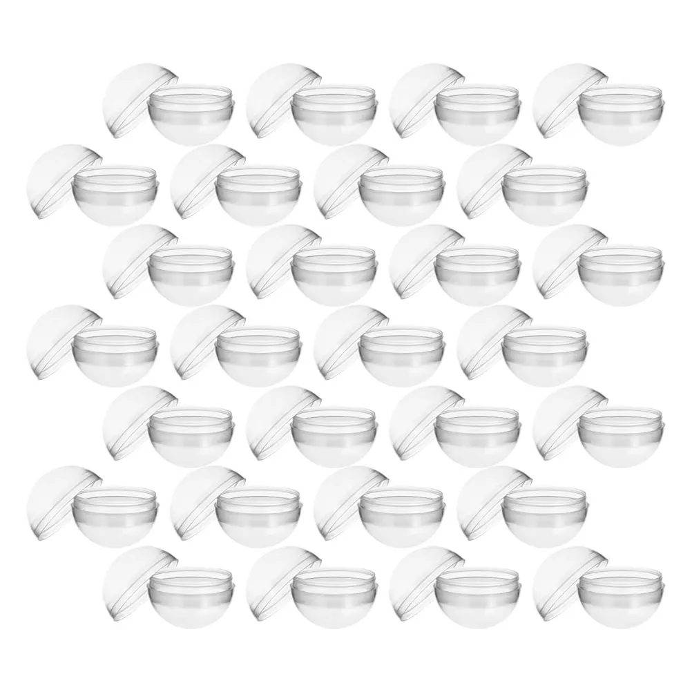 

50 Pcs Clear Round Twist Capsules 50mm Openable Plastic Balls for Machine Toys Collectibles Storage Display