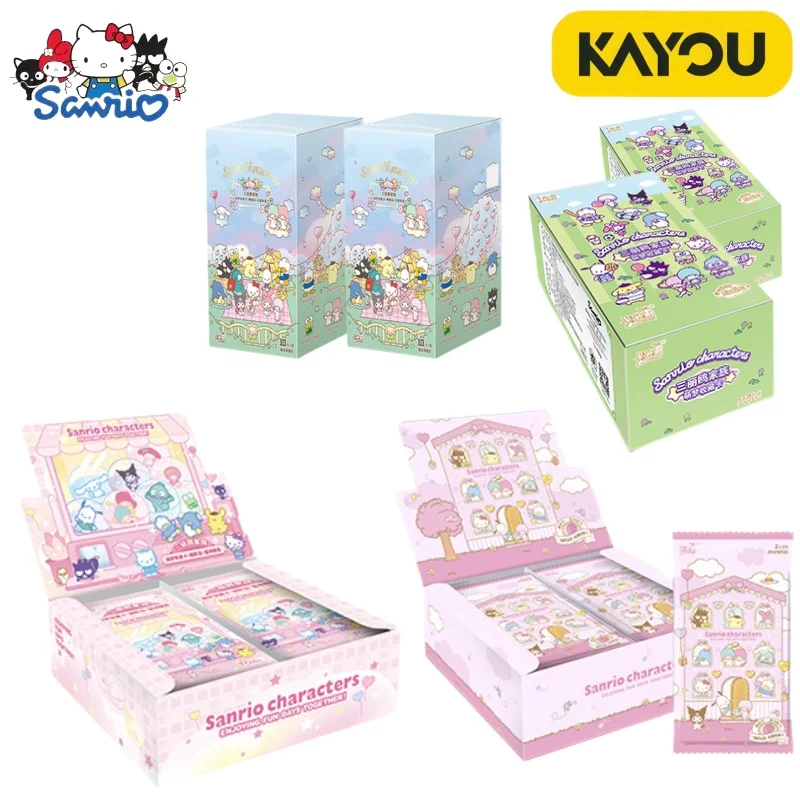 

KAYOU натуральная карта Sanrio Mengmeng Fun Shadow Pack медовая глазурь Sanrio Family Hello Kitty милые аниме-коллекционные карты игрушки