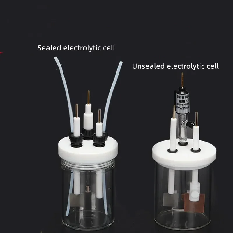 

Micro unsealed electrolytic cell, 10ml 20ml 30ml 50ml 100ml three electrode thickened glass electrolytic cell.