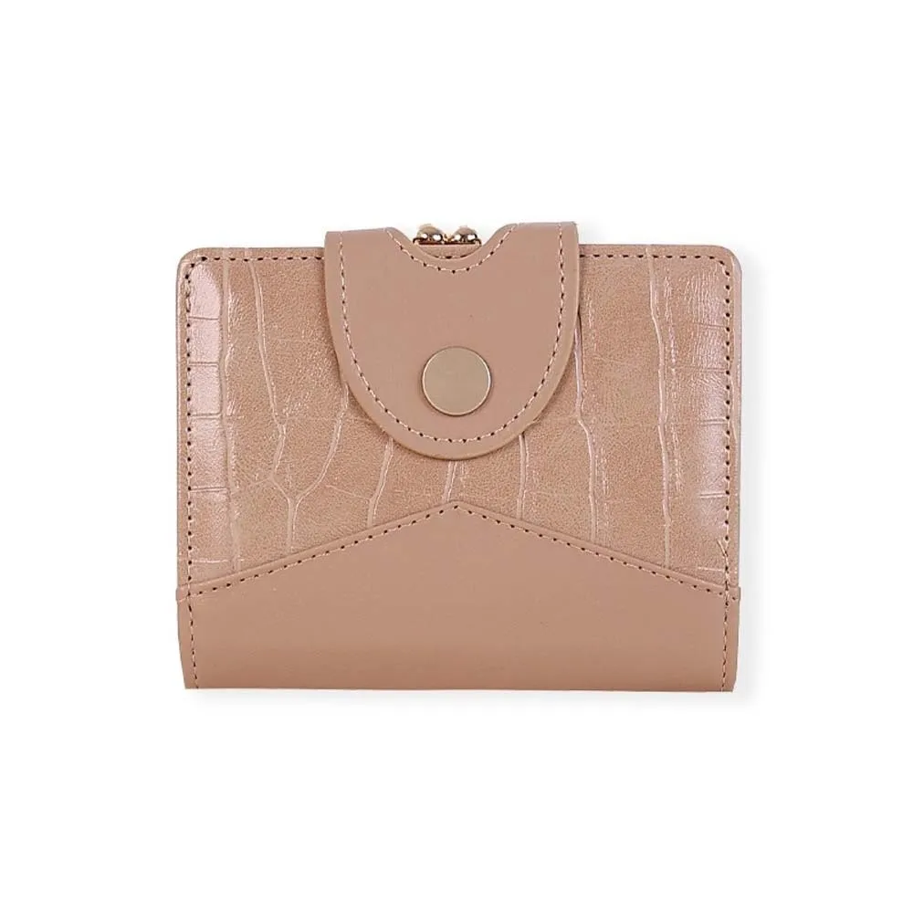 

Портативный съемный кошелек с застежкой Kiss Lock, однотонный, с несколькими отделениями для карт, 2 в 1, из полиэстера, короткий кожаный кошелек для монет, женский.