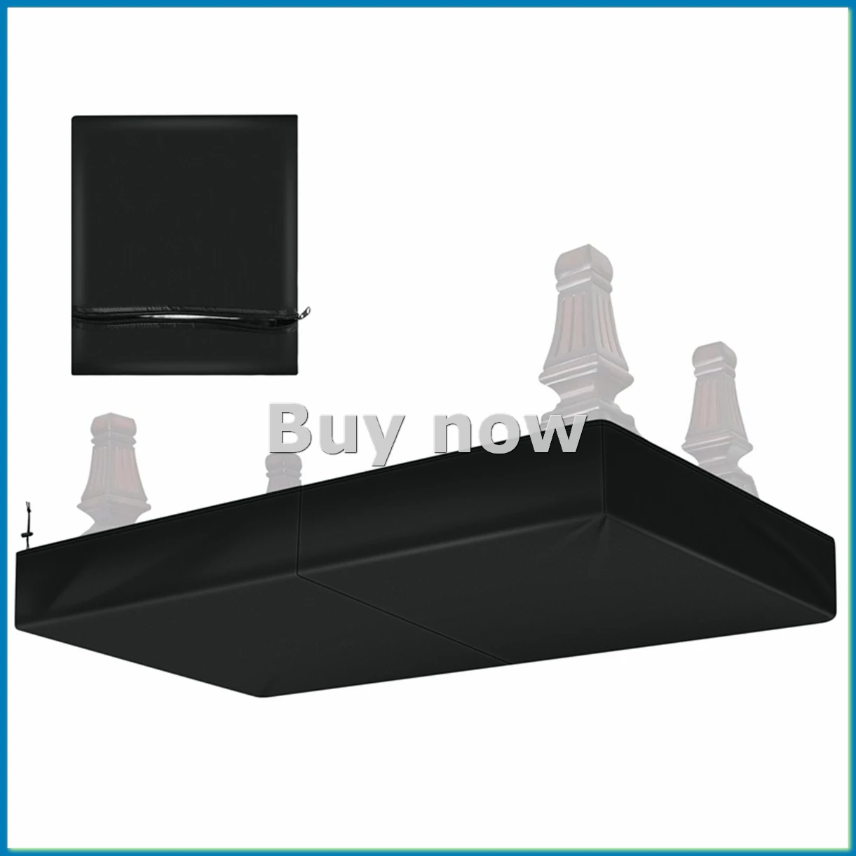 8Ft Billiard Pool Table Cover with Drawstring Waterproof Table Cover for Rectangle Table, Black-A14I