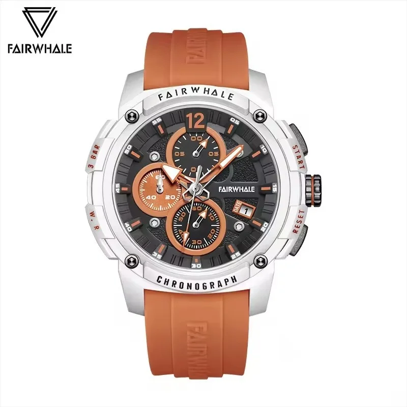 

Mark Fairwhale 4360, спортивные повседневные мужские кварцевые часы со светящимся календарем, водонепроницаемые наручные часы, мужские модные часы, reloj hombre
